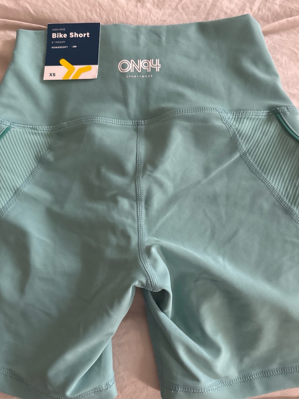 Old Navy Aqua High-Rise Bike Shorts